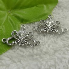 Free Ship 216 pcs tibet silver flower connectors 31x20x2mm B4434