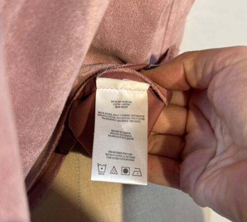 Kut Womens Jackie Pink Faux Suede Moto Blazer Jacket Size M Medium - Picture 14 of 16