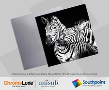 ChromaLuxe 4256 Gloss Clear Metal Prints 12"x12” Aluminum Photo Panel Qty: 10