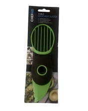 3 in 1 Avocado Cutter Tool Slicer Peeler Scoop Slices Green plastic Knife