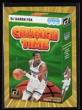 De'Aaron Fox 2023-24 Donruss #3 Holo Gold Crunch Time /10