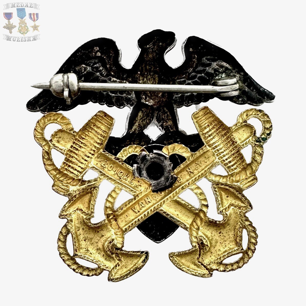 WWII期 Dolan Bullock社製 US Navy Officer ヴィ U.S. Navy Officer's Cap Insignia – WWII Pasquale. | J