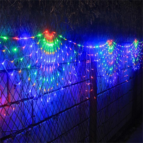 3M 444LED Peacock Waterfall Net Mesh Curtain Fairy String Lights Xmas Party Lamp - Picture 23 of 26