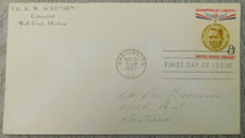 First Day Issue WA DC 1957 Ramon Magsaysay Philippines VTG Stamp Envelope Cover