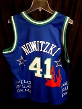 Dallas Mavericks Nowitzki 41 Men's Mitchell Ness Swingman Jersey Lrge