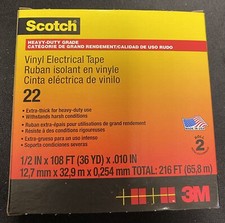 3m scotch vinyl electrical per 88 tape insulation tape black 22 1/2 in x 36 yd