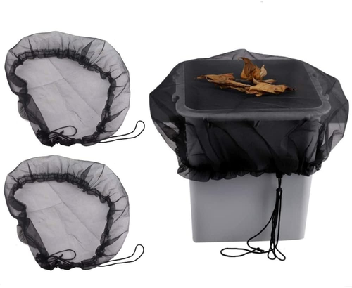 Mesh Cover for Rain Barrels - 2Pcs 31.5In/80Cm Rain Barrel Netting with Drawstri