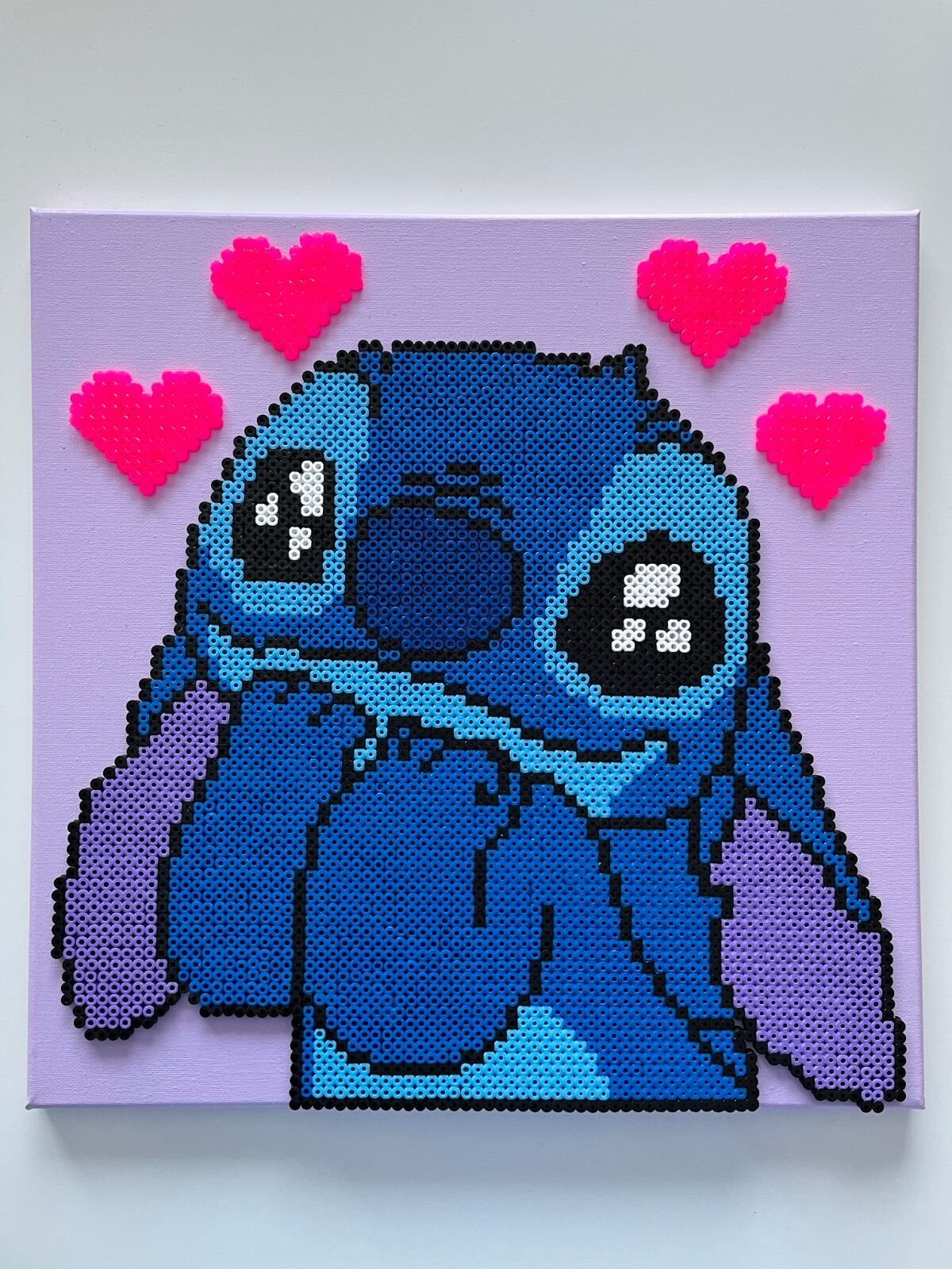 Tableau de Stitch pixel art en perles de plastique cadeau idéal pour geek