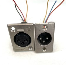2 Genuine Neutrik NC3FP-1 3 Pin Female Male XLR Panel Connector D3F Mount