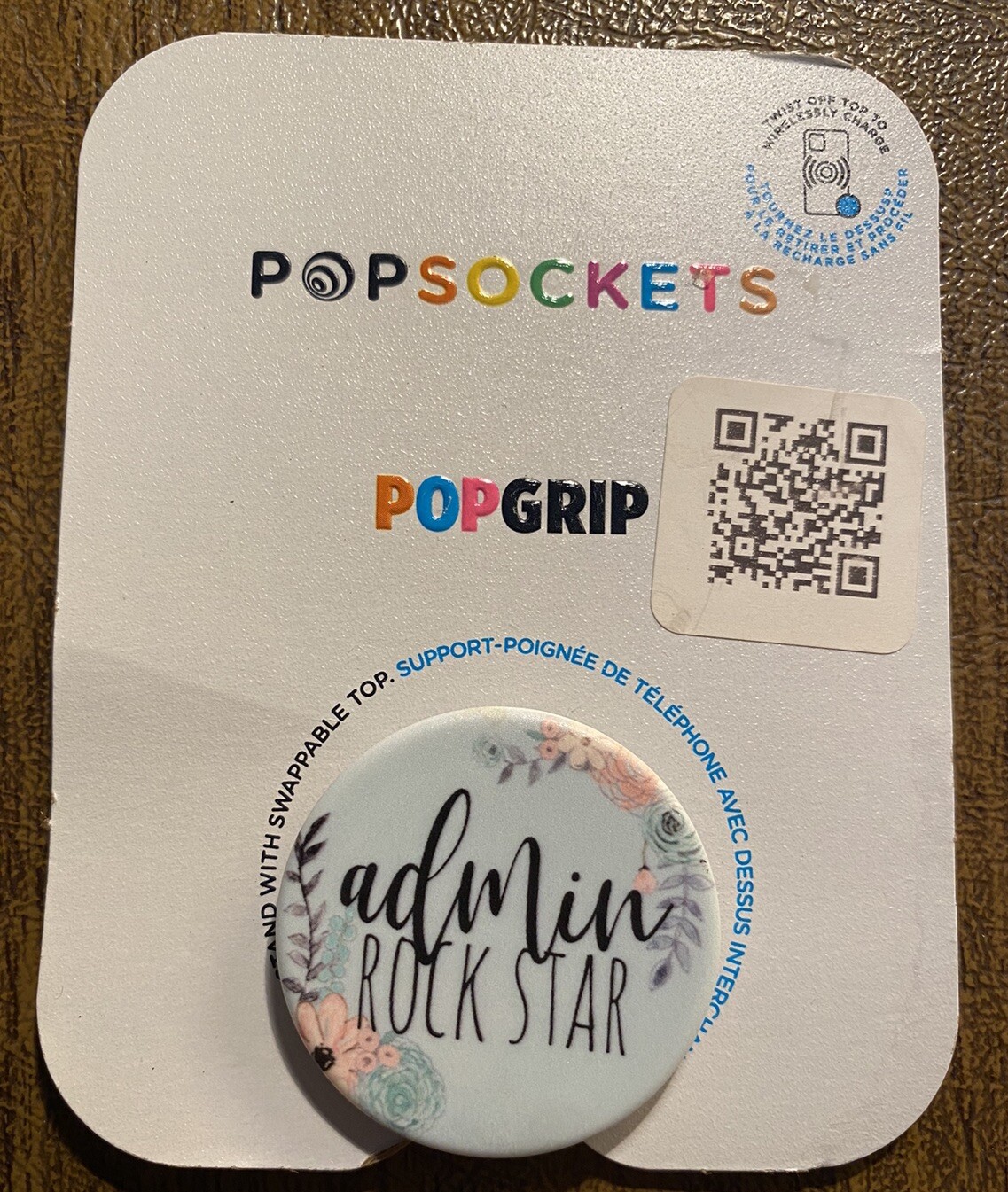 PopSocket Popgrip Admin Rock Star Swappable Grip For Phones & Tablets -New-image