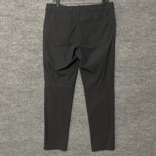 Lululemon Mens ABC Slim 5 Pocket Pants Size 32 (34)x 28 Black Warpstreme LM5552S - Picture 2 of 8