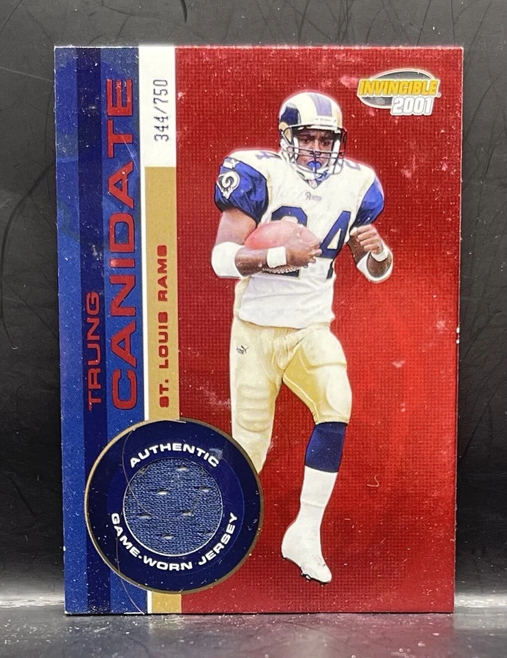 2001 Pacific Invincible Red Trung Canidate Jersey 1 color 344/750 St. Louis Rams - Image 2 of 2