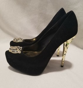 black velvet stilettos