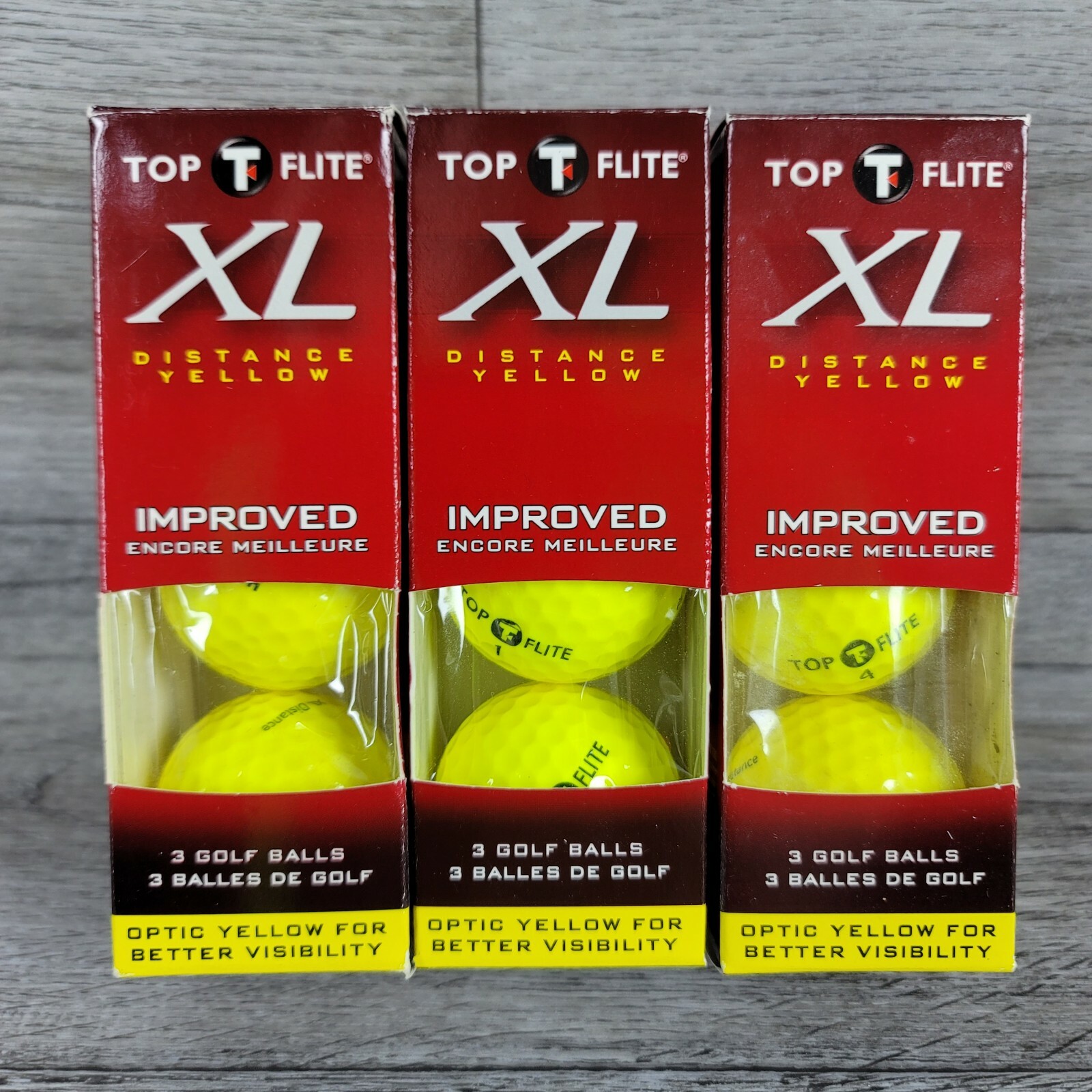 Top Flite XL Golf Balls Distance Yellow (9 Balls) Highly Visible