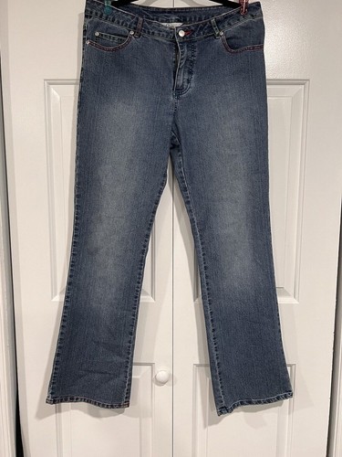 Lilly Pulitzer Womens Boot Cut Denim Jeans Color Contrast Stitching Sz 8 Y2K Sty