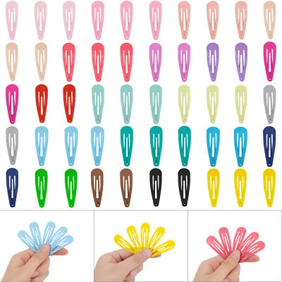 Time to Sparkle 100PCS Hair Slides Kids Hair Snap Clips Accessories Colourful