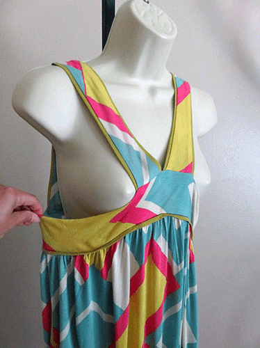 NWT T-Bags Dress Stretchy Knit Colorful Print Sleeveless Size S NWT - Picture 1 of 6