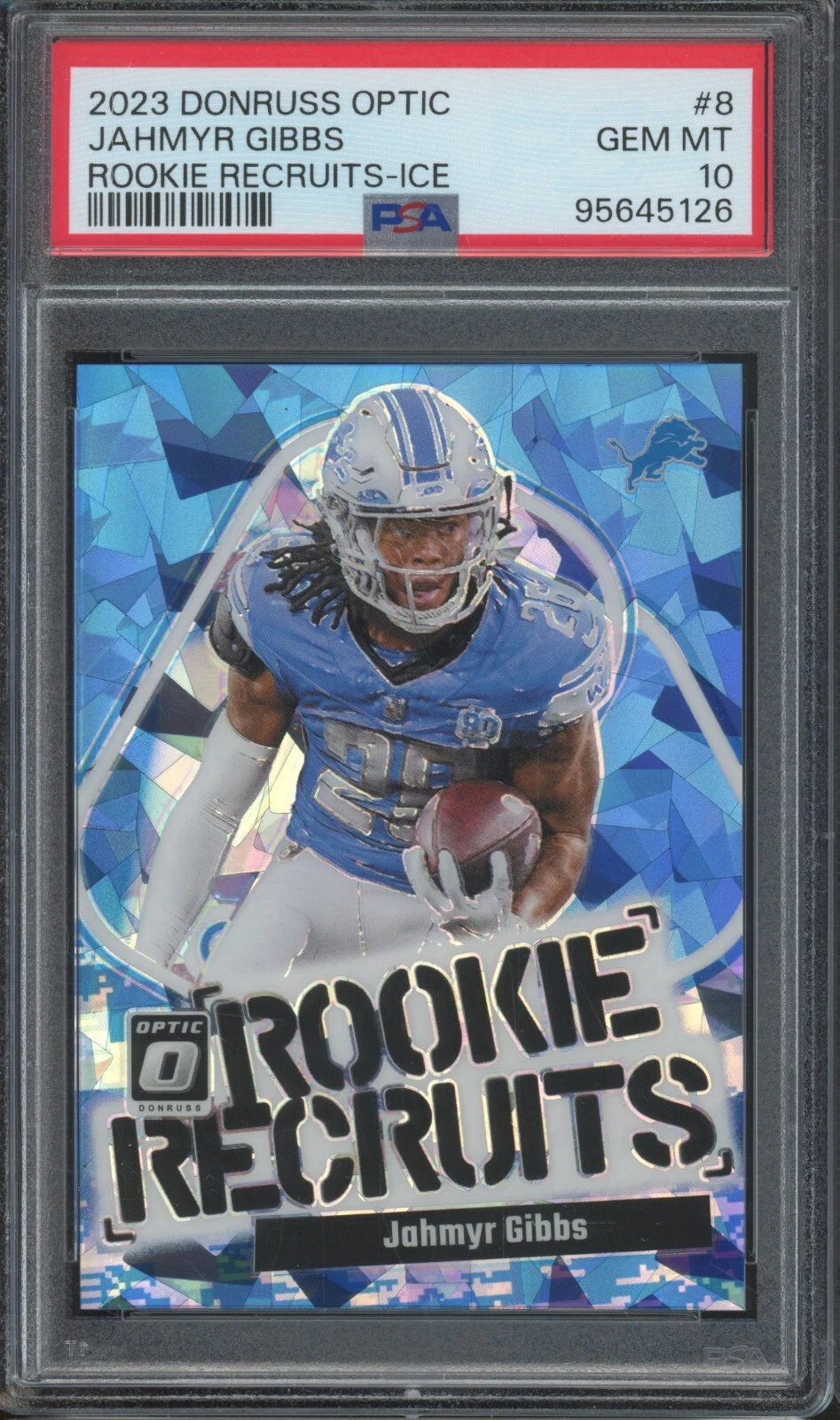 Jahmyr Gibbs Panini Donruss Optic Rookie Recruits #8 Ice