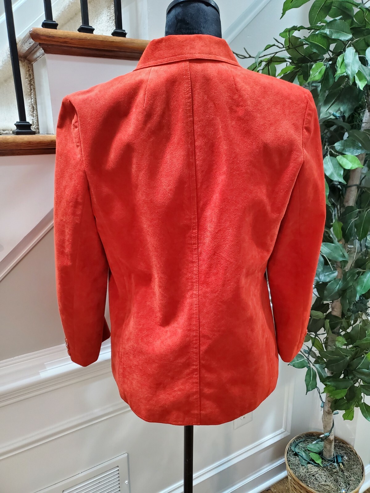 Vintage Count Romi Solid Red Single Breasted Long… - image 6