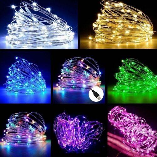 Waterproof USB LED Copper Wire String Fairy Lights Strip 5M 10M For Xmas Party S - Afbeelding 1 van 20