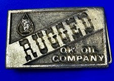 Vintage Rugged OK Oil Company Promo Belt Buckle by Spec Cast