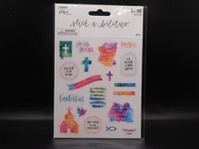 The paper studio stick a bilites Watercolor Faith Stickers 36pc