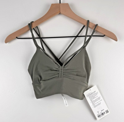 Lululemon Full Expression Bra Women's 4 Green Sage A/B Cup Nulu Fabric