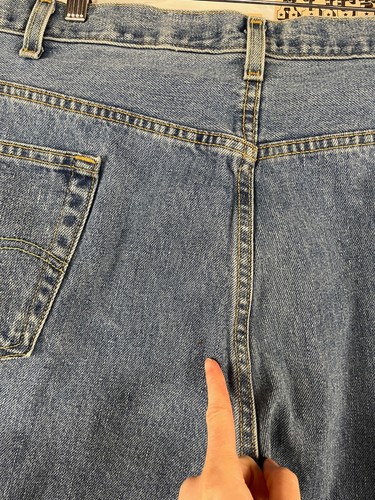 Pantalones de mezclilla azules Levis 550 50x29 3XL de colección para hombre años 90 Y2Ks calce relajado hechos en México - Imagen 12 de 18
