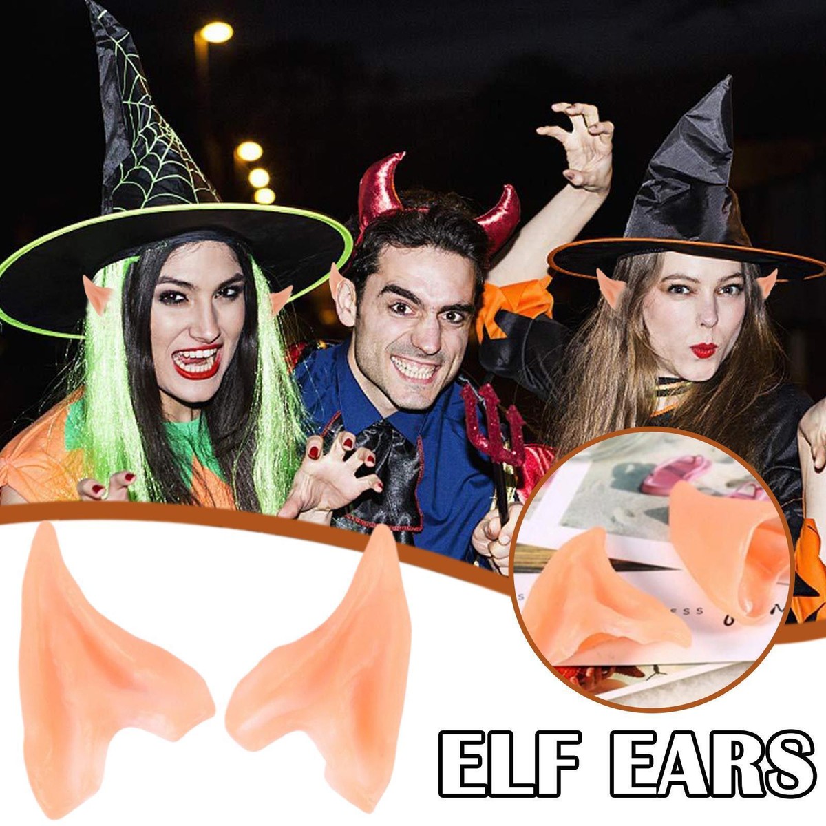 1 Pair Cosplay Fairy Pixie Elf Ears Character Halloween Costume Party X2D0  | eBay UK