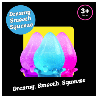 Regentropfen Squishy Fidget Toy – Glitzernder Anti-Stressball Mit Abnehmbarem Sockel