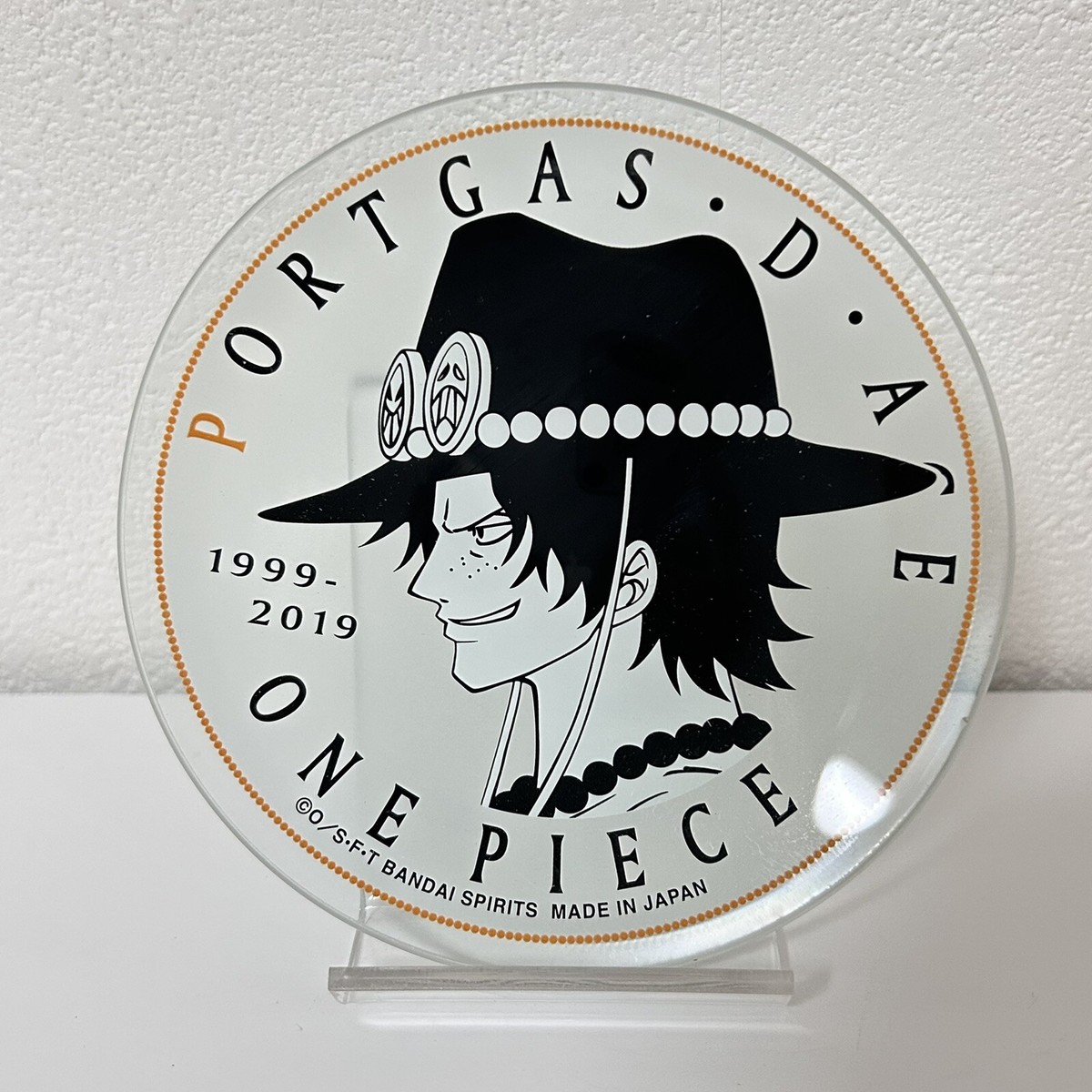 Portgas D. Ace One Piece 20th Anniversary Glass Plate Ichiban Kuji