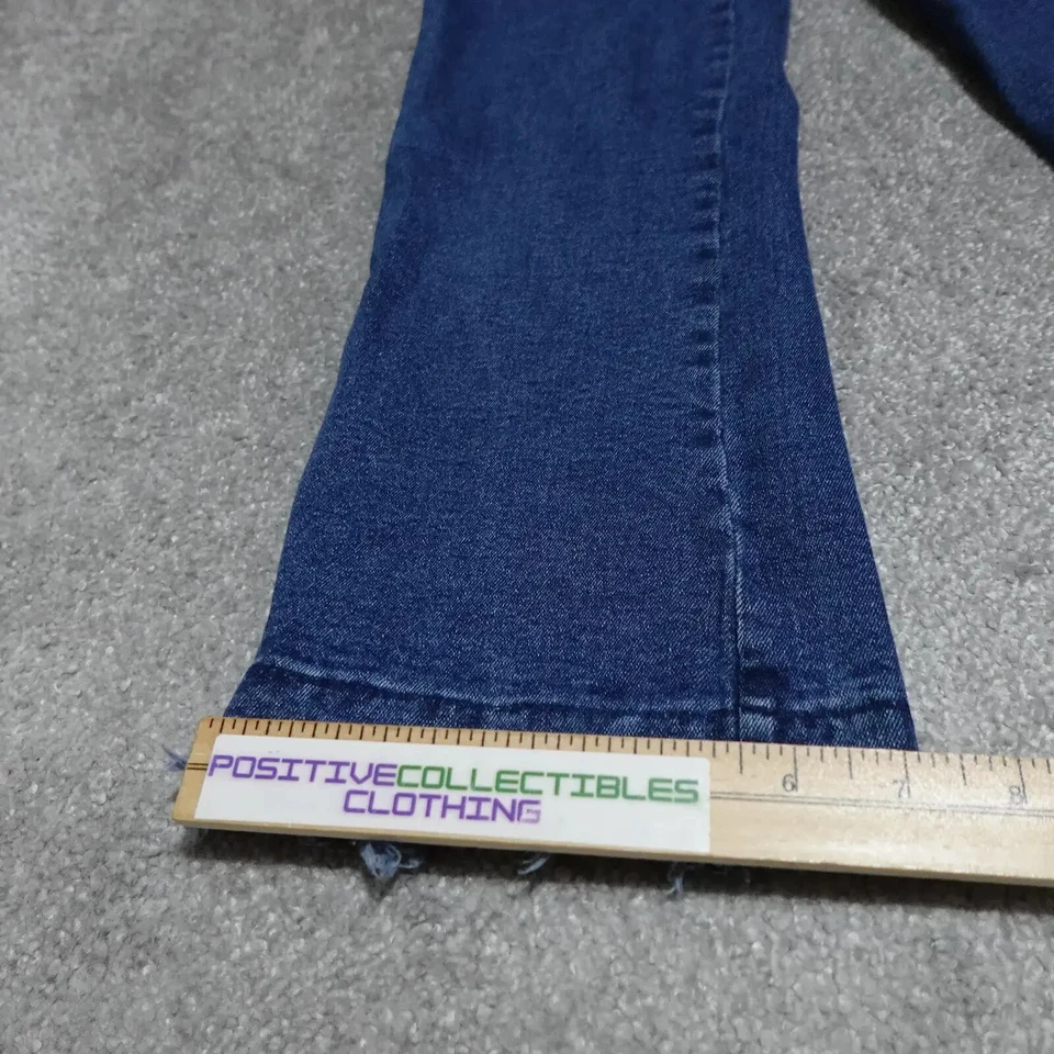 Pantalones de mezclilla Mayoral para niña talla 10 azul acampanados bolsillos trenzados dobladillo crudo informales Foto 3 de 4