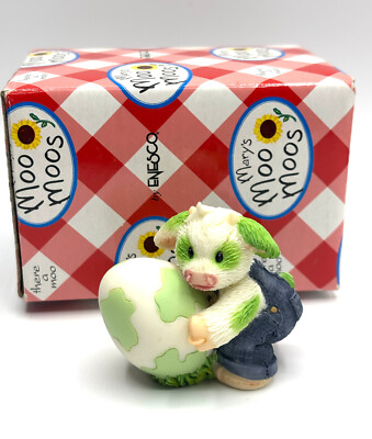 Mary's Moo Moos Enesco Cows Different Color Green 780723 New in box