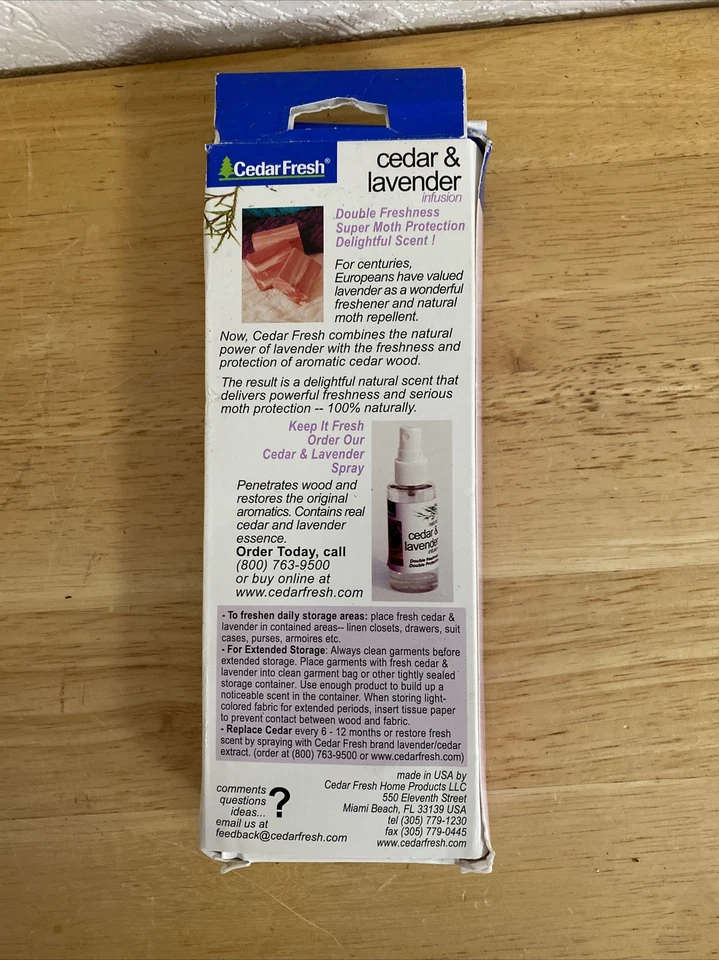 Свежие блоки кедра Household Essentials 30273 с лавандой - Изображение 2 из 4