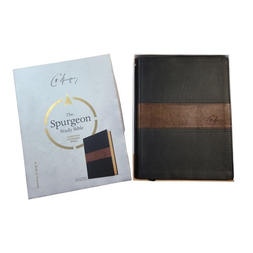 Spurgeon Study Bible Black Brown Faux Leather Holman Christian Standard spurgeon-study-bible-black-brown-faux-leather-holman-christian-standard