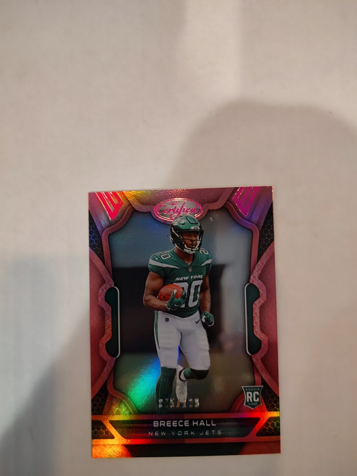 2022 Panini Certified Pink Breece Hall #107 /199 (JGA)
