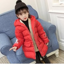 Kids Girls Zara Style Coat Winter Warm Hooded Outerwear Zip Lovely Jacket 4-5 y