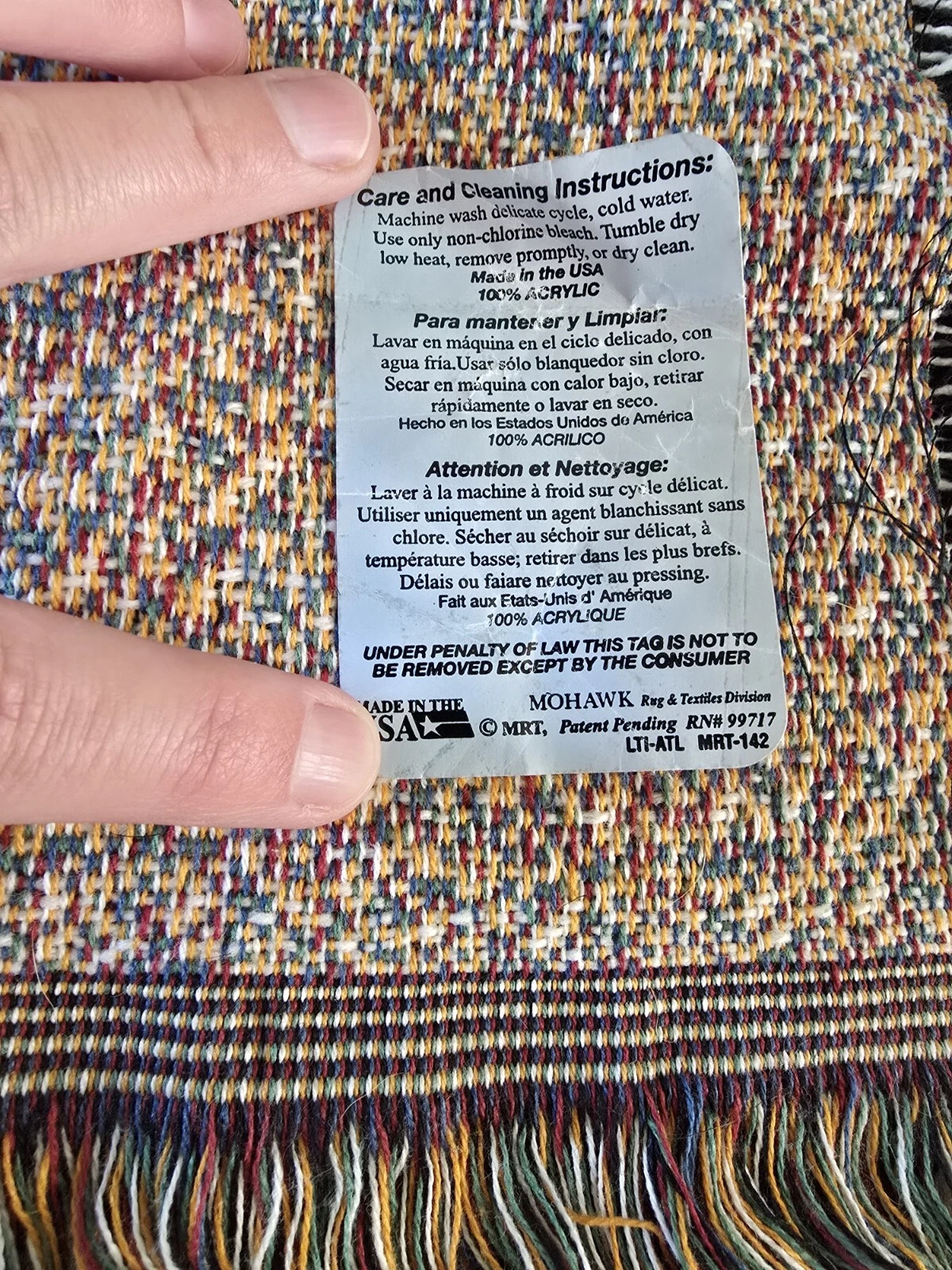 Christmas Cardinal Winter  Woven Tapestry Throw Blanket Mohawk