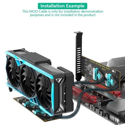 PCIe 5.0 X16 To Double MCIOs Converters Supports U.2 And OCuLink Devices