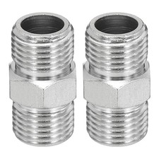 1/8 to 1/8 Air Brush Hose Adapter, 2PCS 1/8" BSP Male to 1/8" BSP Male