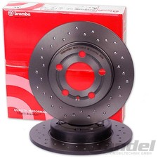 Produktbild - BREMBO gelochte BREMSSCHEIBEN HINTEN passend für OPEL ASTRA H G CORSA C ZAFIRA