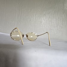 Vtg Frameless Eyeglasses GEP 22 KTS Multi Facets France