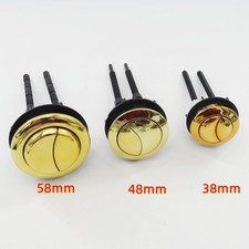 Brushed Brass Gold Toilet Push Button for Mechanical Top Flush Valve Dual Flush