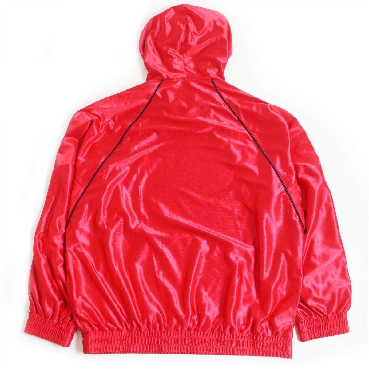 GUCCI 653373 Felpa con Cappuccio Felpa con Logo Patch Linea Web Laterale Maglia Lucida Rosso M Made In I