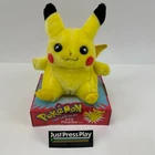 Vintage 1998 Hasbro Pokémon #25 Pikachu 8" Plush Toy 58065 NOS