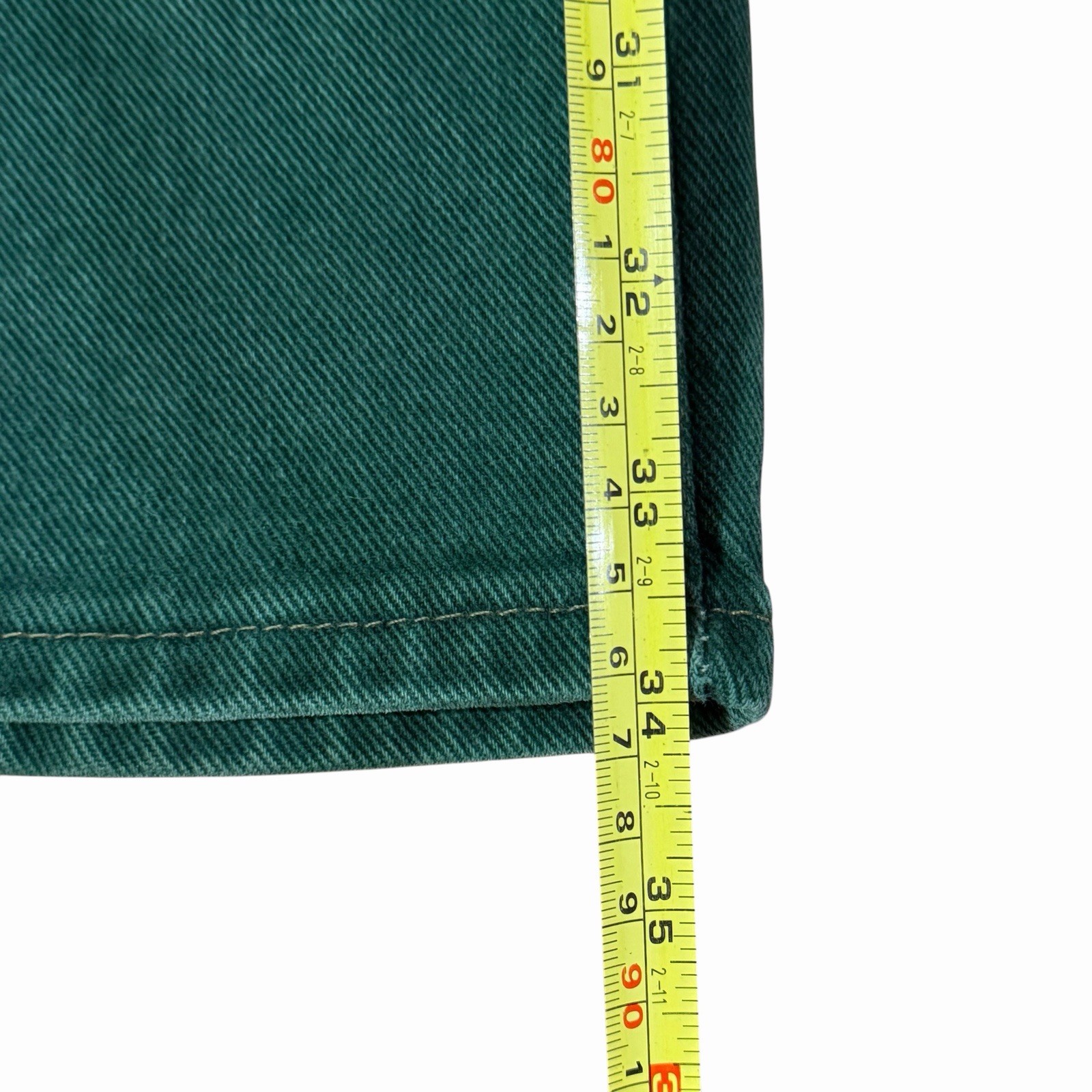 Rare VTG 80s Wrangler Texas Jeans Green Denim Made in UK Men’s Size 33 -34 image 9