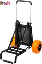 Beach Dolly with Big Wheels for Sand 29.9" X 15.4" Cargo Deck W/ 12" Solid Wheel