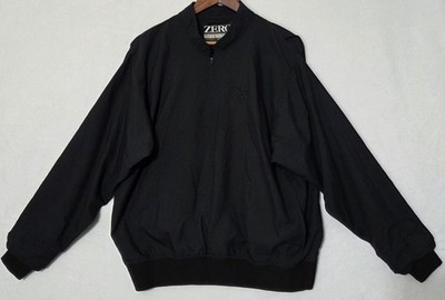 Zero Restriction Golf Jacket Men's Size M Black Windbreaker 1/4 Zip Pullover