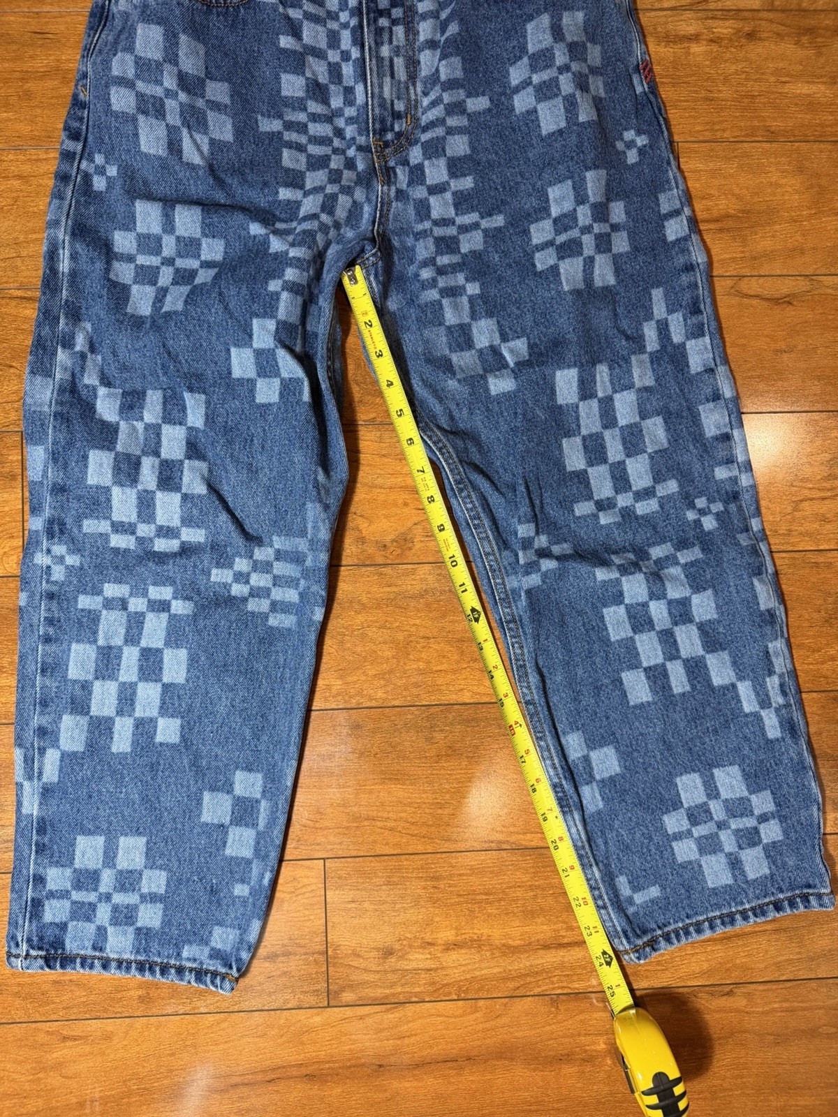 Urban Outfitters BDG Jeans Men's 32 x 30 Blue Denim Checkered Pockets Bow Fit