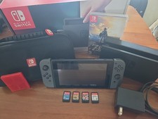 Nintendo Switch V1 HAC-001 Unpatched Original Box Dock 4 Games